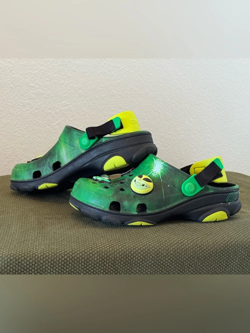 CROCS x Ron English All-Terrain Clog Toddler 'Area 54 - Green Galaxy'